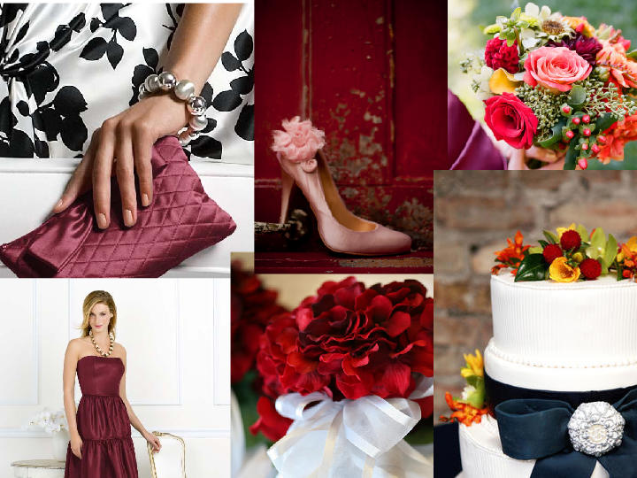 Delicious pomegranate PANTONE WEDDING Styleboard The Dessy Group