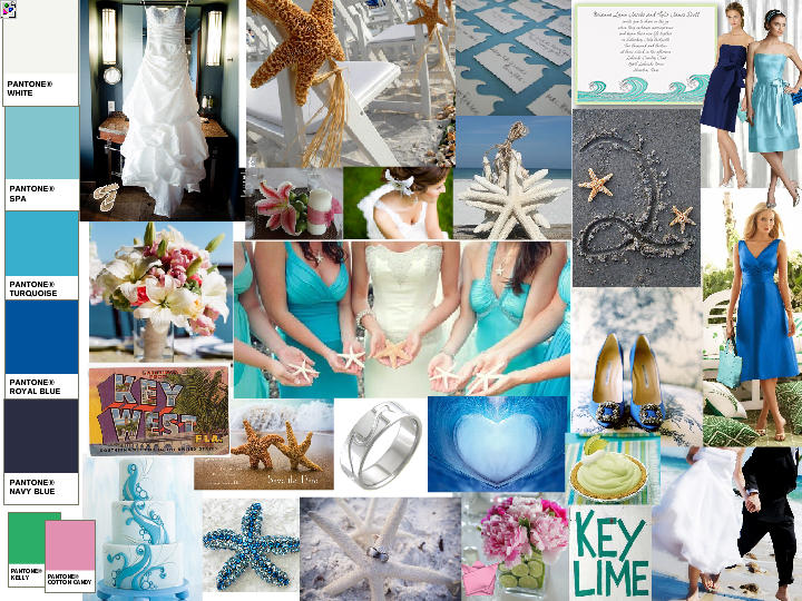 Stars On The Water : PANTONE WEDDING Styleboard | The Dessy Group