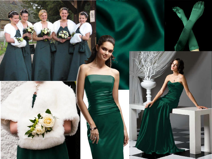 Dessy hunter hotsell green bridesmaid dresses