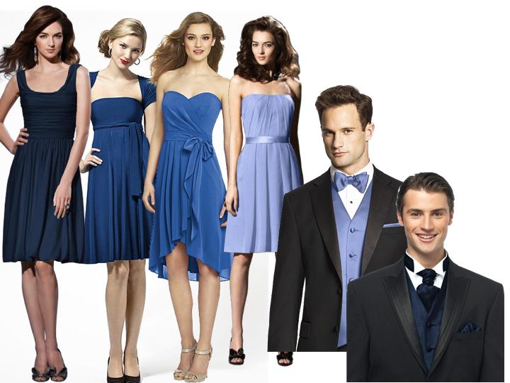 Blue Ombre : PANTONE WEDDING Styleboard | The Dessy Group